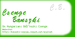 csenge banszki business card